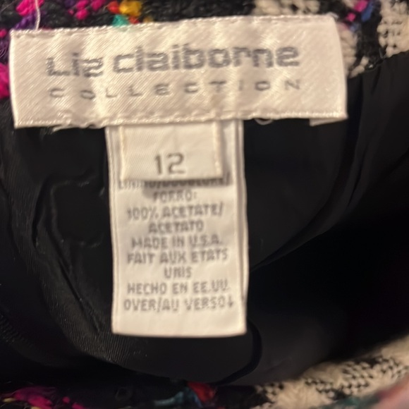 Vintage Below The Knee Plaid Wool Skirt with Pockets by Liz Claiborne/ Size 12 - Picture 6 of 9